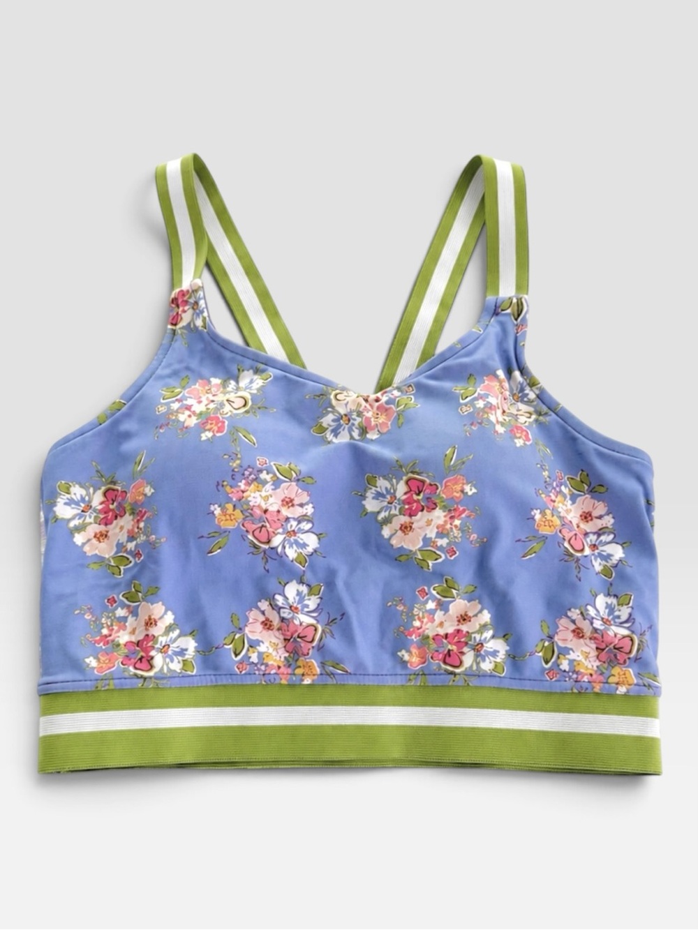 Matilda Jane Marco Reversible Tankini Top Girls 14 Floral Stripe Swim Cups